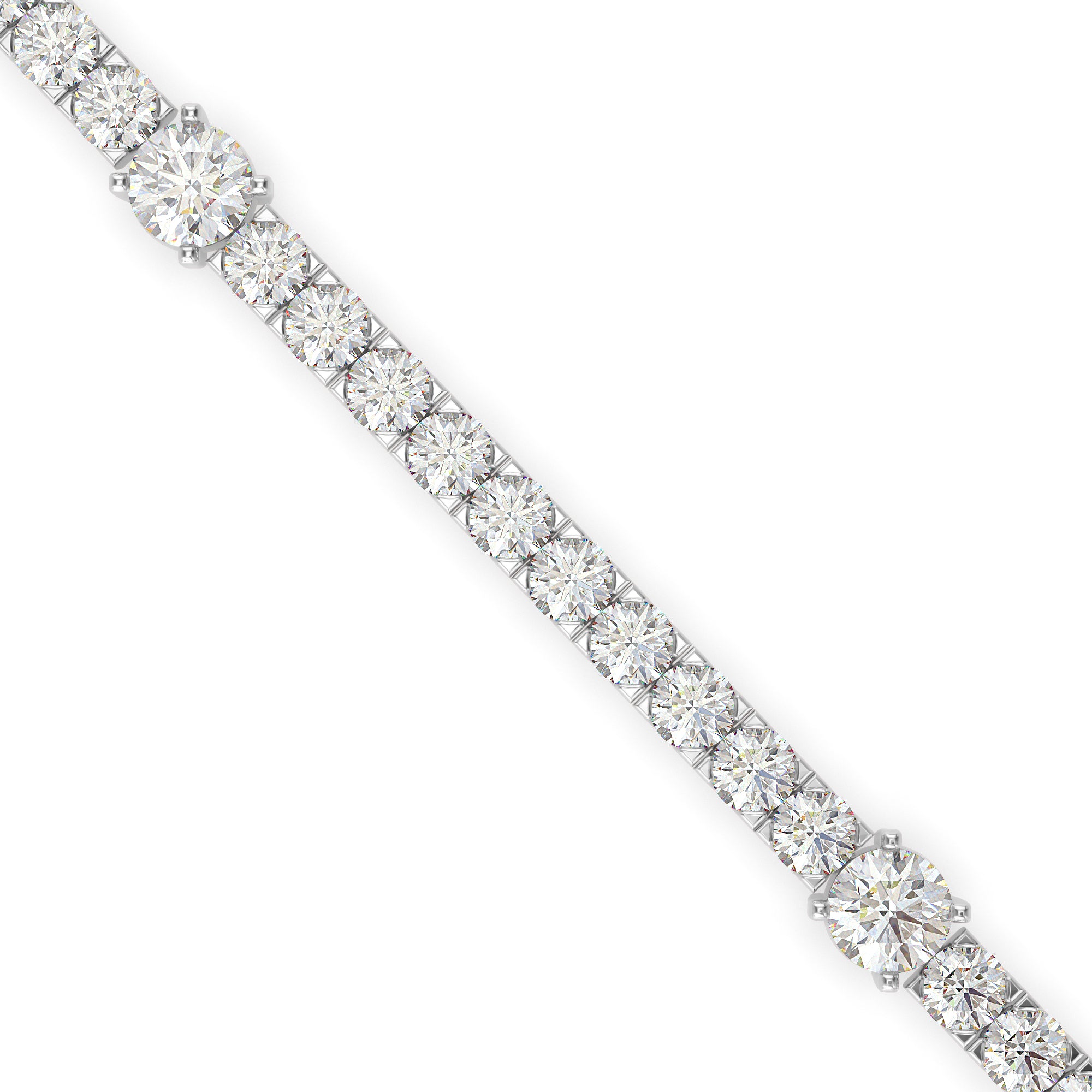 Pulsera de diamantes creados en laboratorio modelo Bar Tennis en oro de 18K (2.35 quilates)